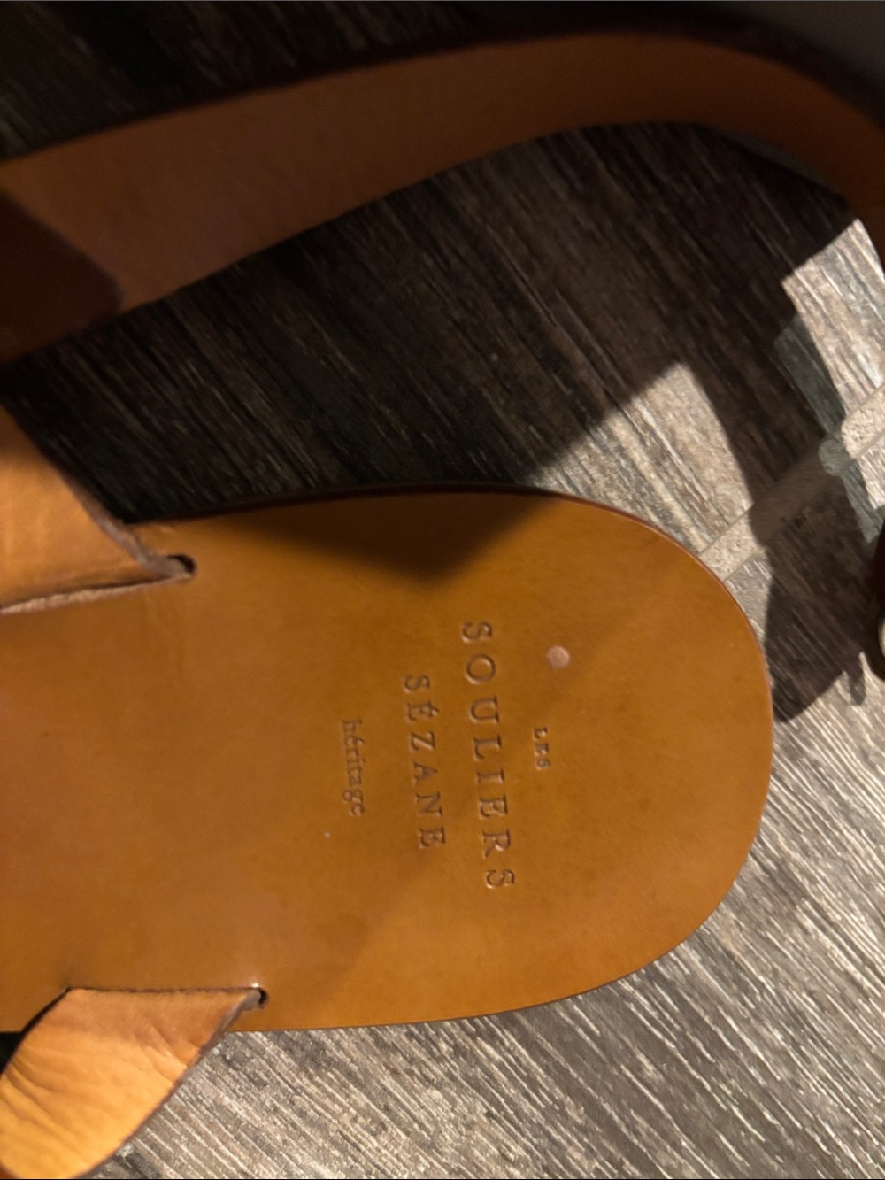 Sézane Brown Leather Strappy Sandals - Picture 3 of 3